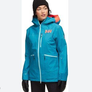 Helly Hansen Kvitegga Shell Ski Snowboard Jacket Blue Wave Size Medium